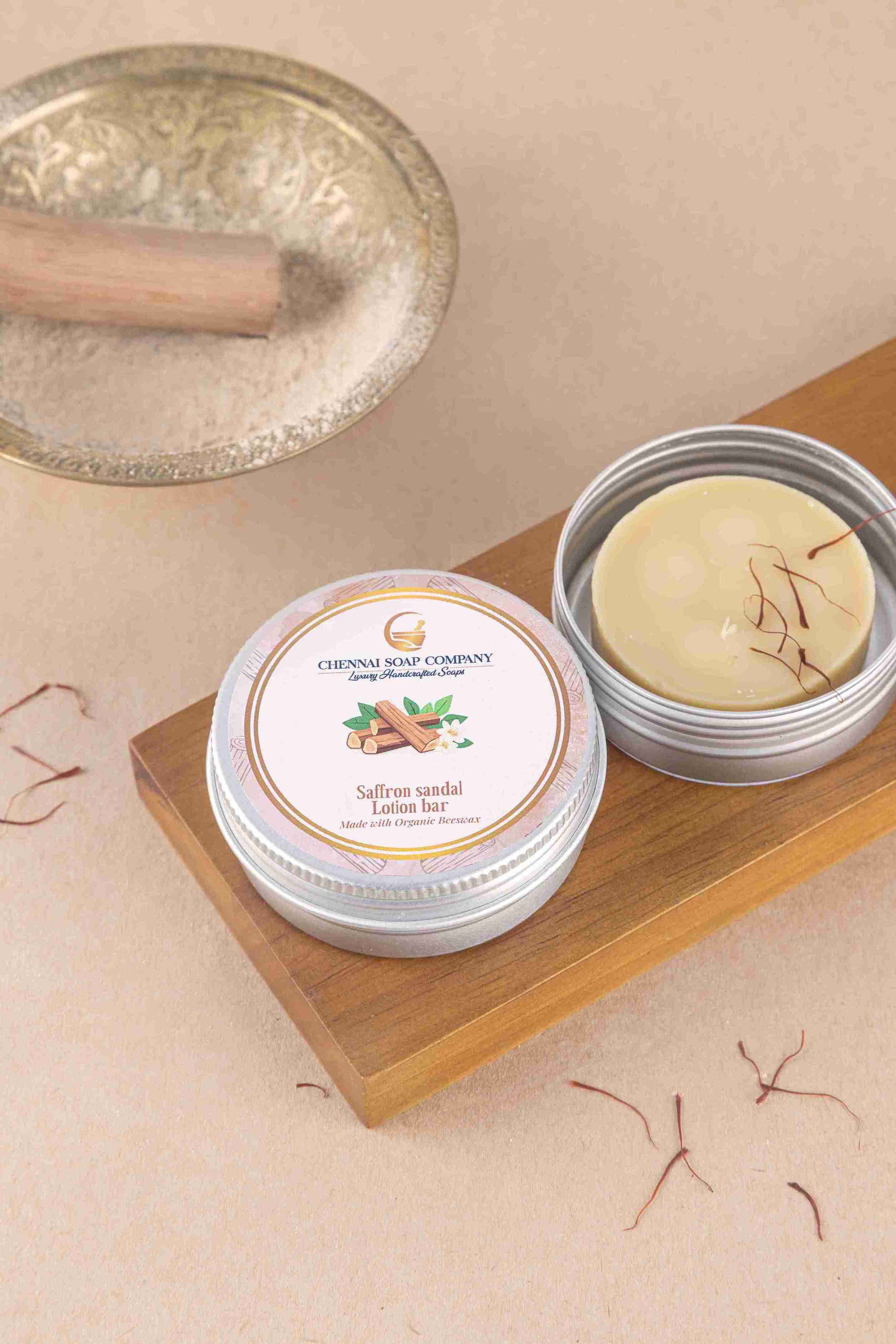 Saffron Sandal lotion bar