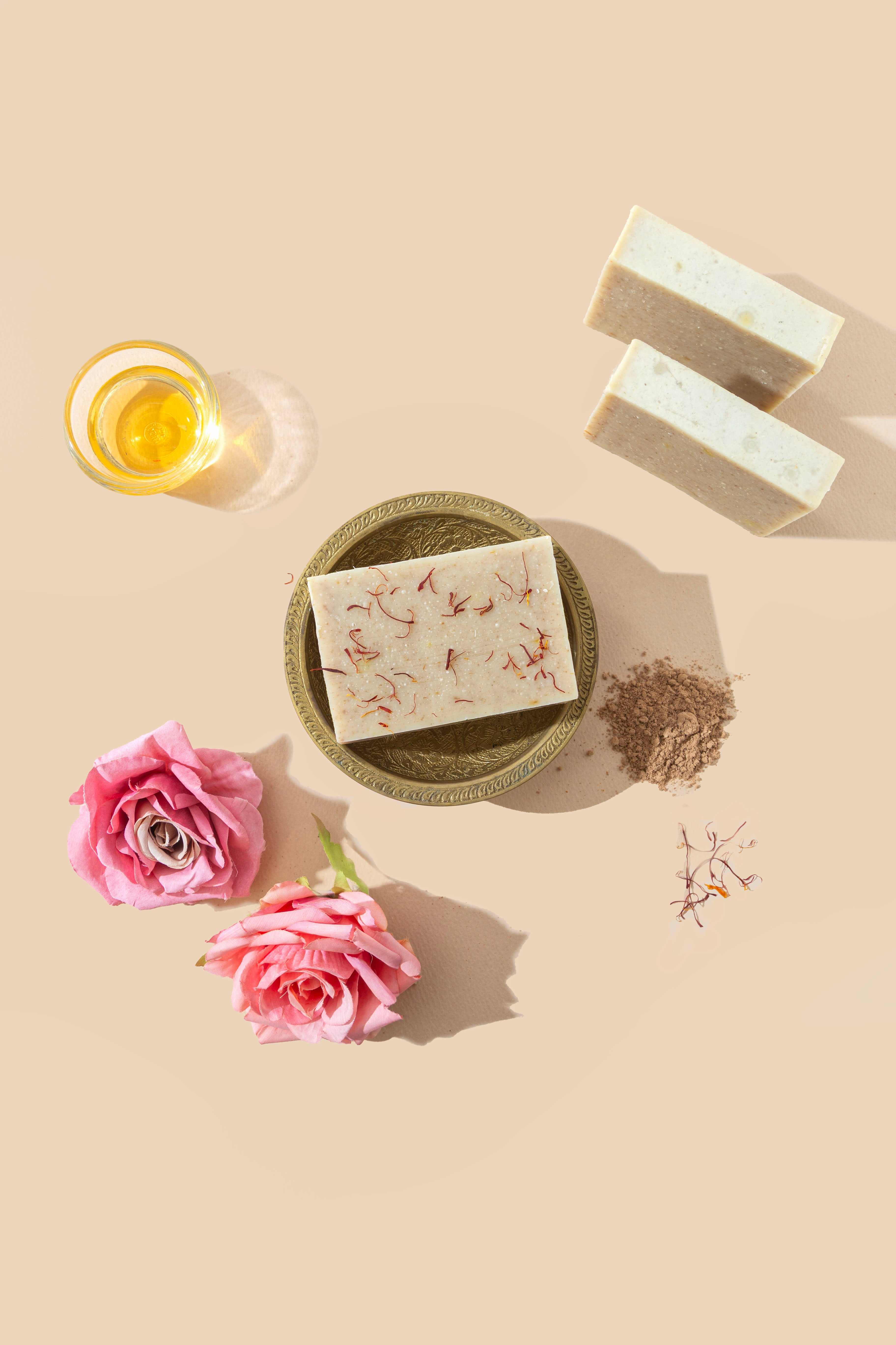Saffron sandal soap